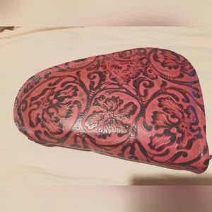 Small leather handgun case